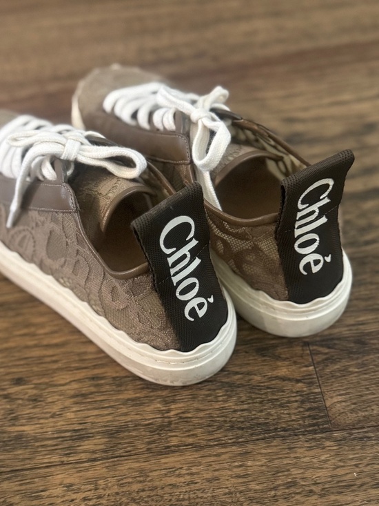 Chloe Shoes - Chloe Lauren Logo Lace Low Top Sneaker